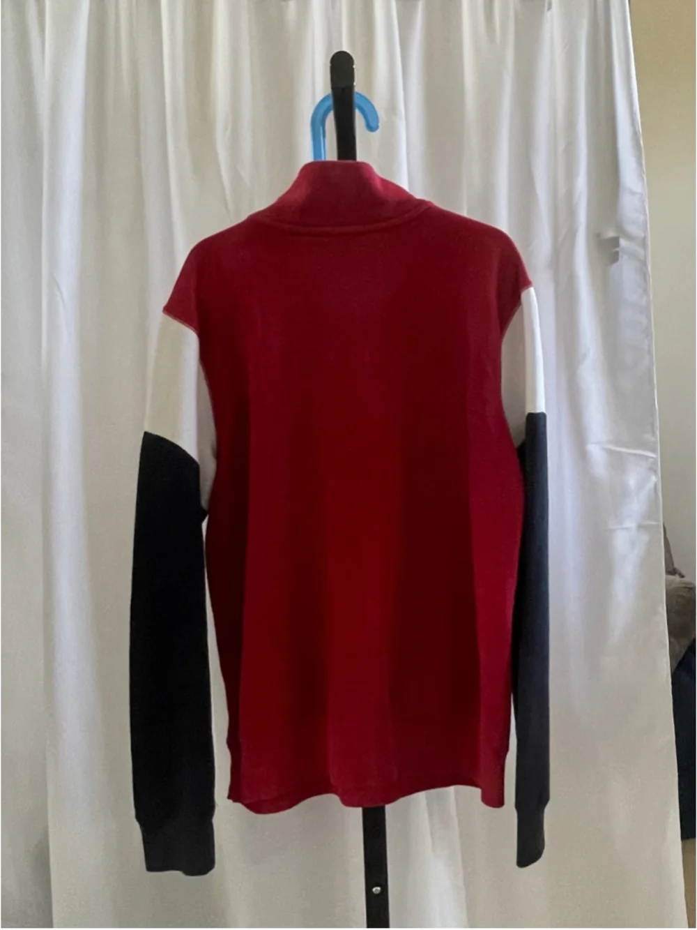 Boys Abercrombie Kids 1/4 Zip Sweatshirt Size 13/14 Red Black